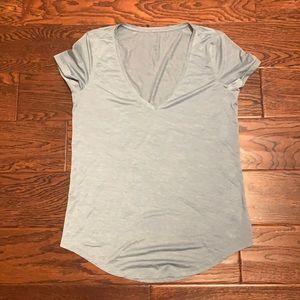 Blue short sleeve work out shirt
